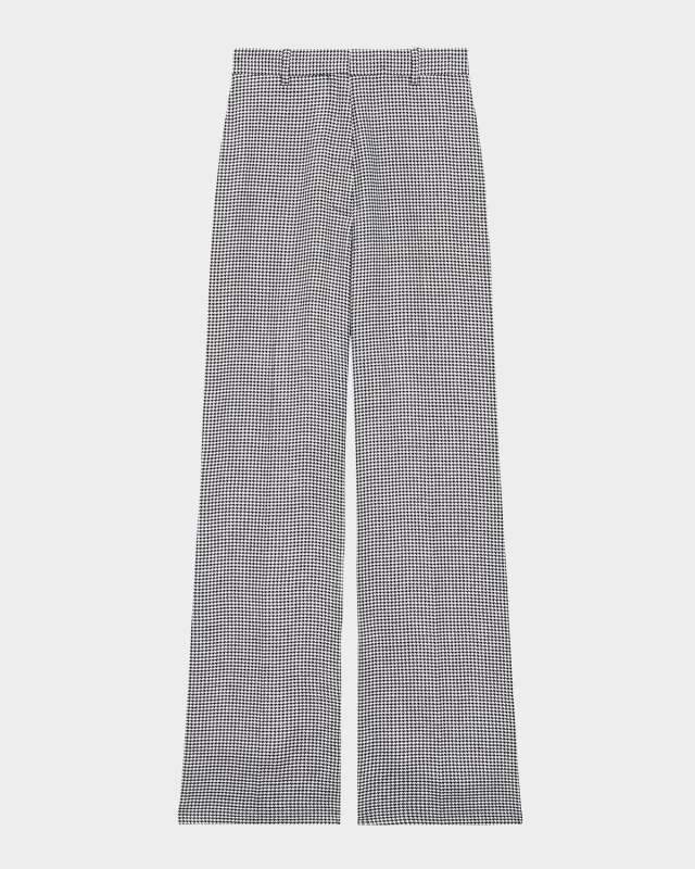 Houndstooth Classic Straight Trousers